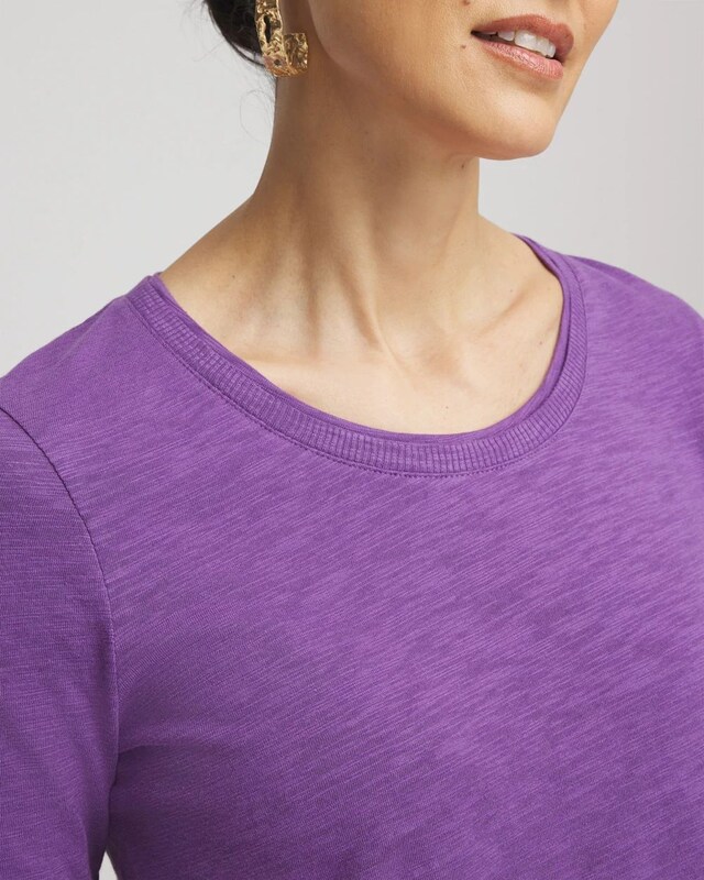 Slub Elbow-Sleeve Tee - image 4